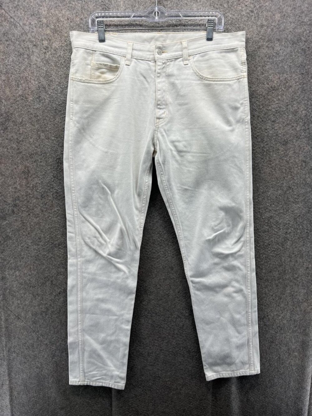Gucci Jeans Mens 36 Bone White Slim Fit Straight Denim Made In Italy Casual